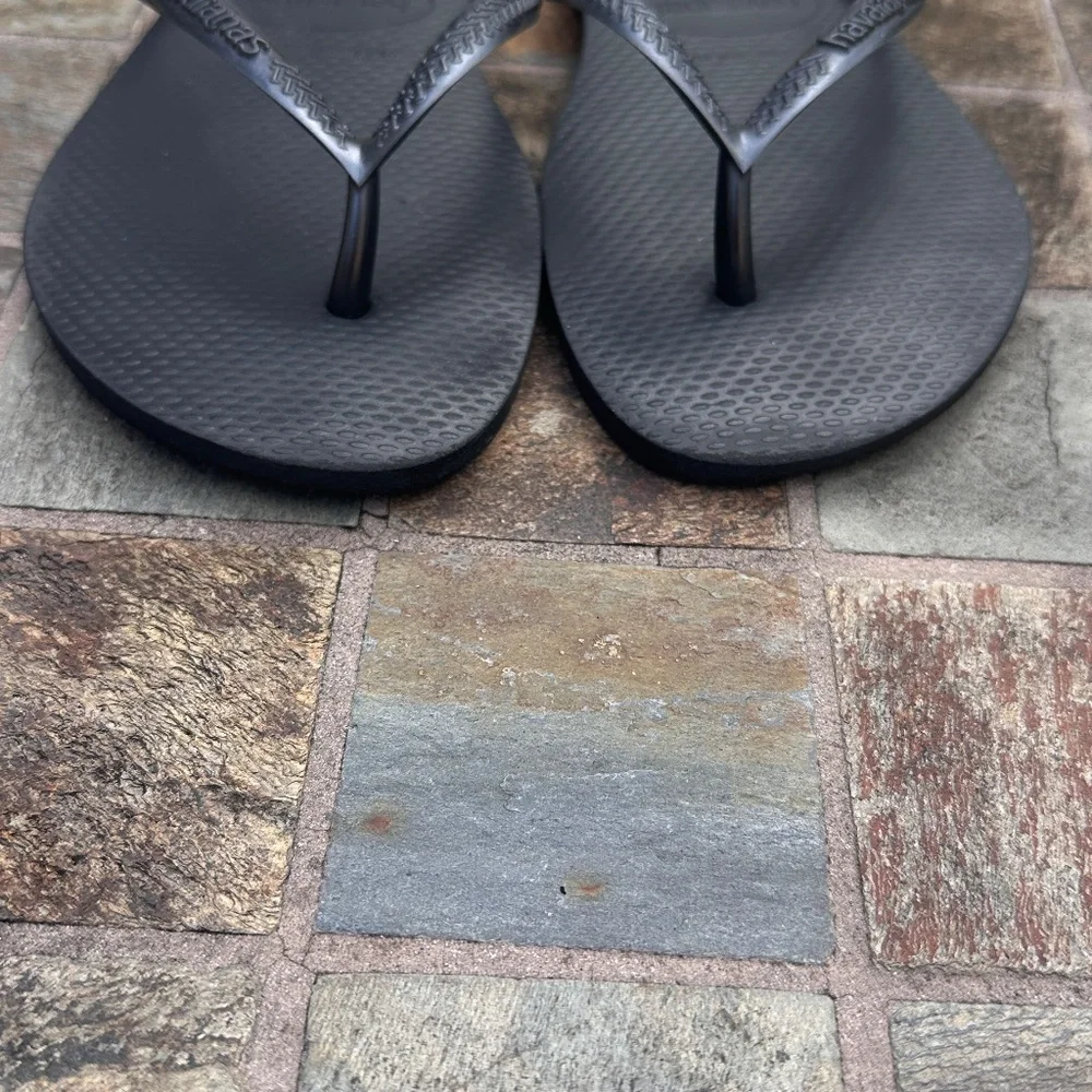 Havaiana Flip Flops Black Size 9 - Picture 4 of 6